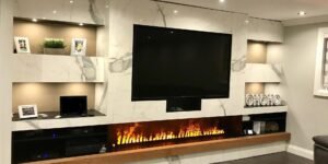 pantalla en chimenea